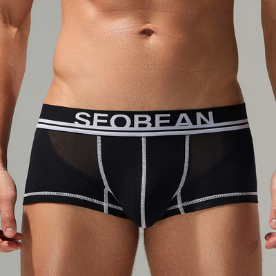 4色选男士内裤透气四角时尚底裤