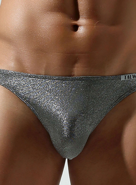 实拍3色选Tauwell/特为男士内裤性感青年三角透气银线闪亮夜店