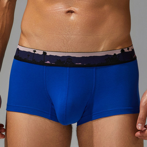 希宾男士精梳棉透气U凸平角内裤