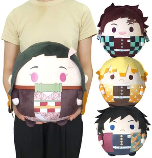 鬼灭之刃 圆滚滚 大毛绒玩偶 炭治郎 祢豆子 善逸 2种