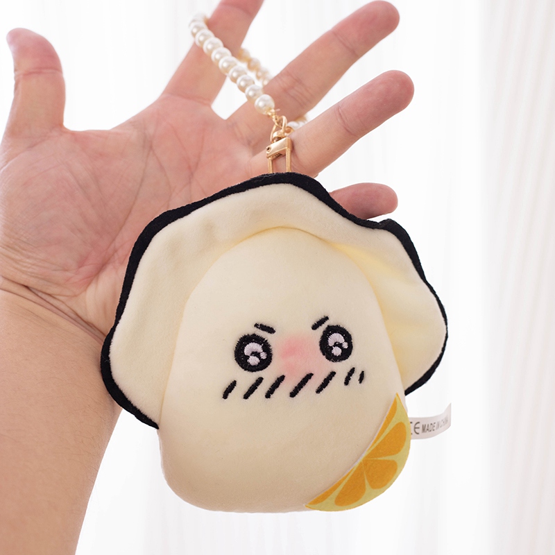 可爱生蚝小挂件毛绒玩具公仔仿真牡蛎玩偶表情男女生包包珍珠饰品