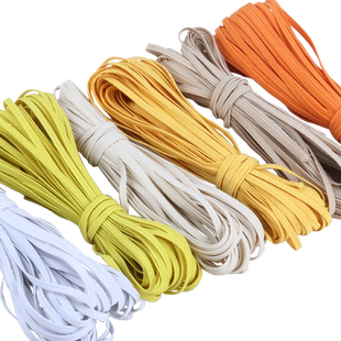 彩色3毫米高弹力松紧带窄扁袖口领口服装辅料织带皮筋 黑白色橡筋