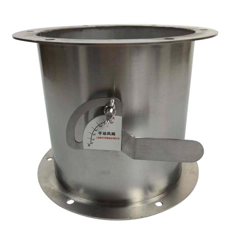 304不锈钢手动风阀 风管阀门风管蝶阀止回阀圆形方形风量调节阀