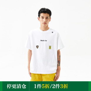 牛马印花短袖 FMACM闷与狂 for Work T恤 24SS