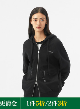 FMACM 箭头“缩小口袋”俄文刺绣双开拉链2024春秋连帽开衫卫衣