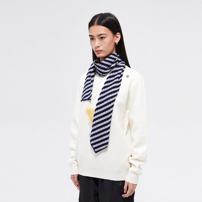 FMACM闷与狂 24AW 羊毛条纹“领带”围巾