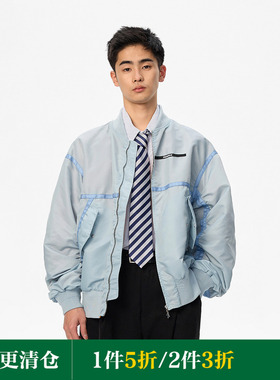 FMACM闷与狂 24SS 织带加固MA-1刺绣宽松飞行员夹克外套