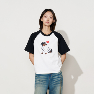 T恤 索罗纳凉感速干插肩短袖 闷与狂FMACM 波点小狗