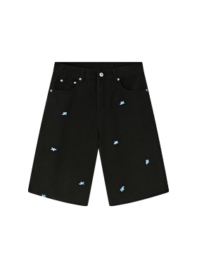 MoodLikeMe25ss 花季乐章花朵刺绣五分短裤