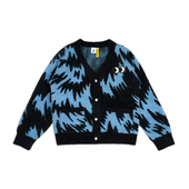 Mood 毛衣 眼睛皮标v领原创花纹仿貂毛宽松针织开衫 Like