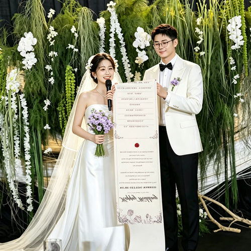 婚礼定制手写誓约书卷轴