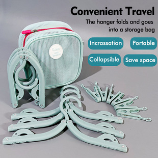 Foldable Hangers with Portable Travel Storage Bag
