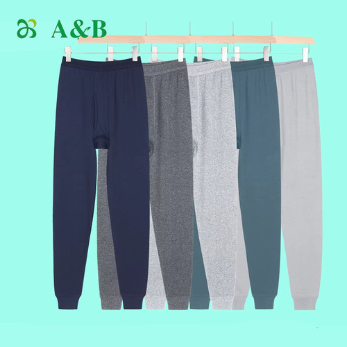 AB内衣纯棉秋裤男高腰棉毛裤保暖