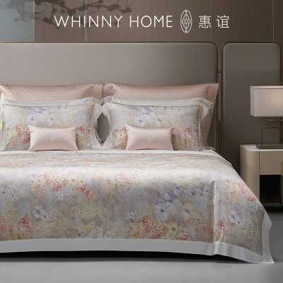 whinny/惠谊新中式清新莱赛尔纤维滑爽天丝™印花四件套 醉花间