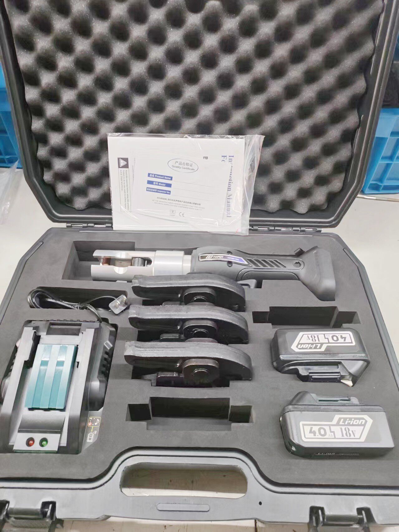 充电不锈钢水管卡压钳压接工具dn-1525便携电动液压压管钳ep-1525