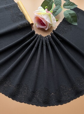 新款多款黑色蕾丝花边辅料裙摆裙子加长服装边料衣服拼接装饰布料