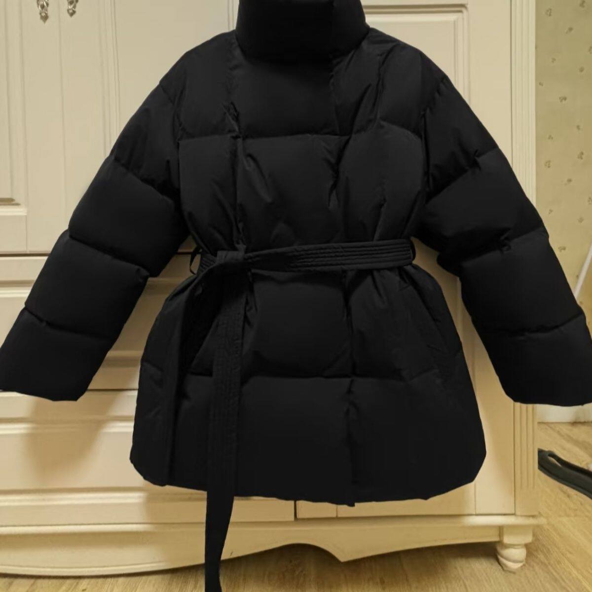 羽绒服专用腰带羽绒服腰带棉衣腰带简约定制装饰布条韩版系带皮带