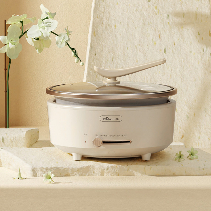 Bear/小熊电火锅DHG-P50F1分体式家用5升不粘涮煮锅多功能料理