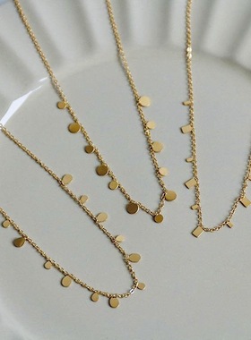 百搭钛钢项链女轻奢小众设计感锁骨链毛衣链新款潮配饰