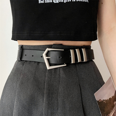 黑色男士皮带女款高级感
