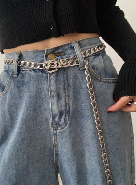 欧美朋克风铁链金属链条皮带女jk格裙装饰个性嘻哈腰带男百搭时尚