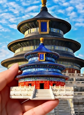 北京天坛树脂磁吸浮雕冰箱贴祈年殿文创旅游纪念品小礼品