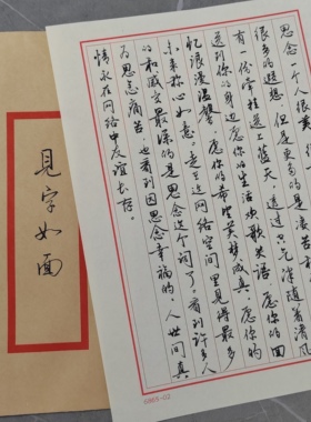 手写代笔书信信件硬笔书法行书作品定制代抄写 谢回绝笔信