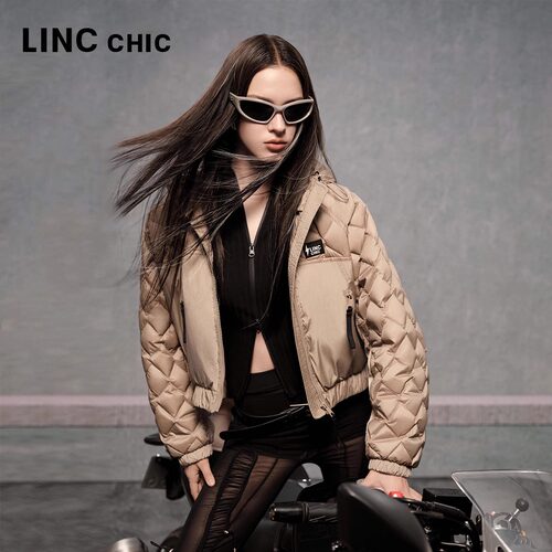 LINC短款连帽机能感羽绒服