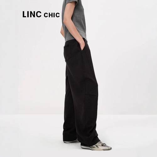 LINCCHIC造型感高腰卫裤