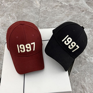 帽子女春秋刺绣1997复古时尚 休闲遮阳百搭韩系棒球帽 鸭舌帽男夏季