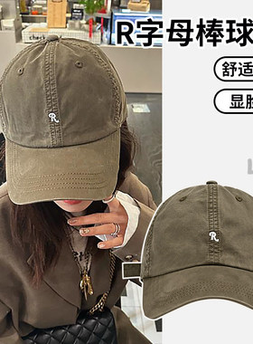 美式复古R标软顶棒球帽女款
