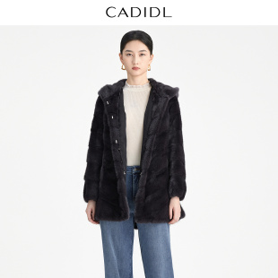 年冬季 CADIDL卡迪黛尔商场同款 气质保暖皮草裘皮外套 水貂毛