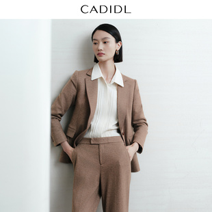 通勤知性西装 商场同款 CADIDL卡迪黛尔秋季 外套女 绵羊毛