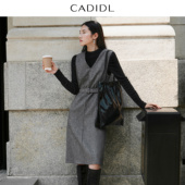 羊毛羊绒 CADIDL卡迪黛尔商场同款 无袖 背心连衣裙女25冬季 新款