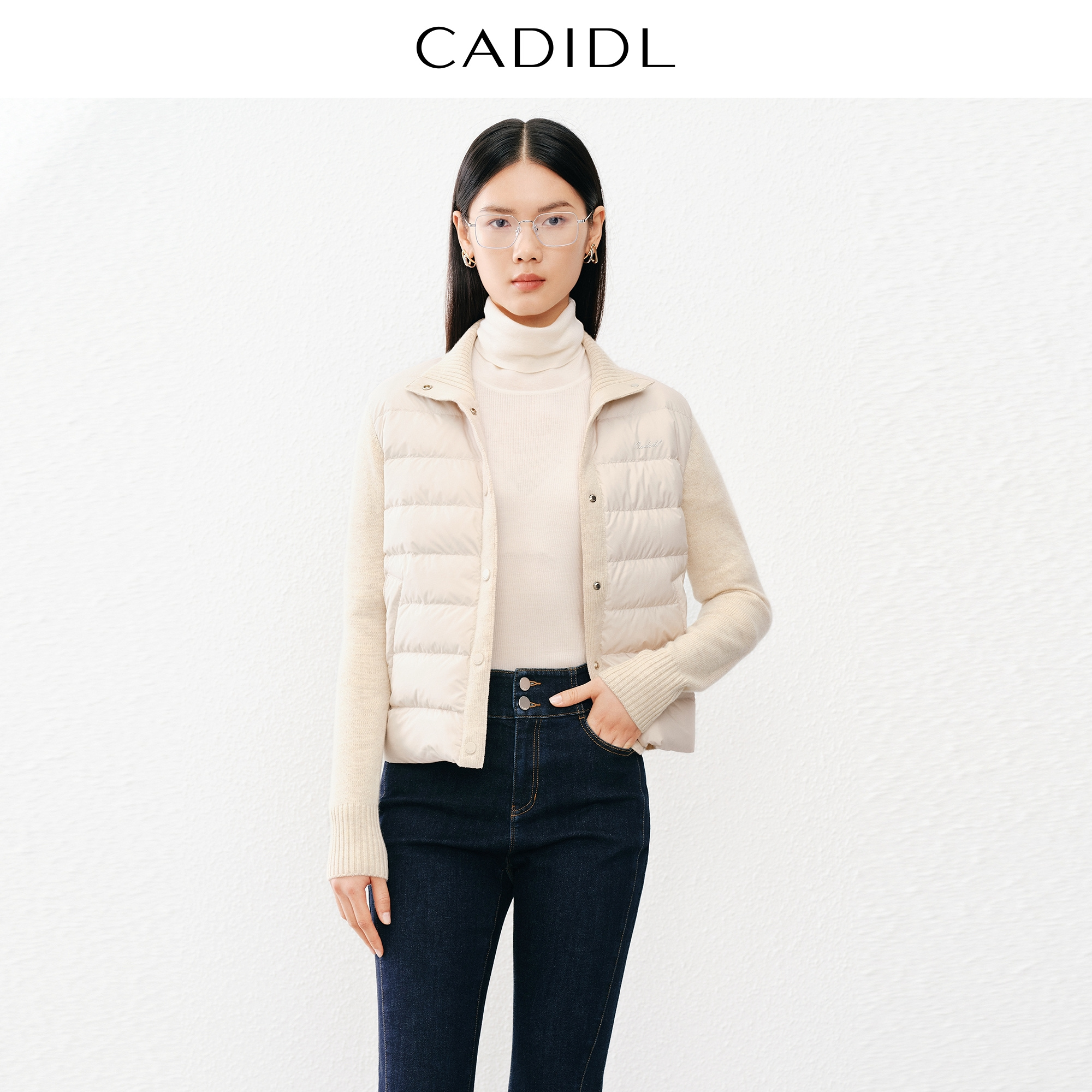 【白鹅绒】CADIDL卡迪黛尔商场同款冬季款大朵羽绒服羽绒外套