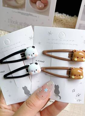 一二布布可爱BB发夹卡通ins侧边刘海夹小众头饰少女甜美发饰