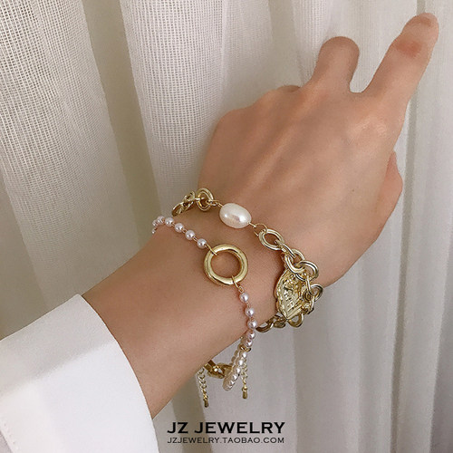jzbraclet欧美复古女混搭链条