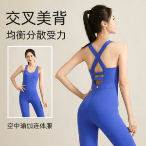 空中瑜伽连体服欧美紧身透气速干运动瑜伽连体衣 连体裤