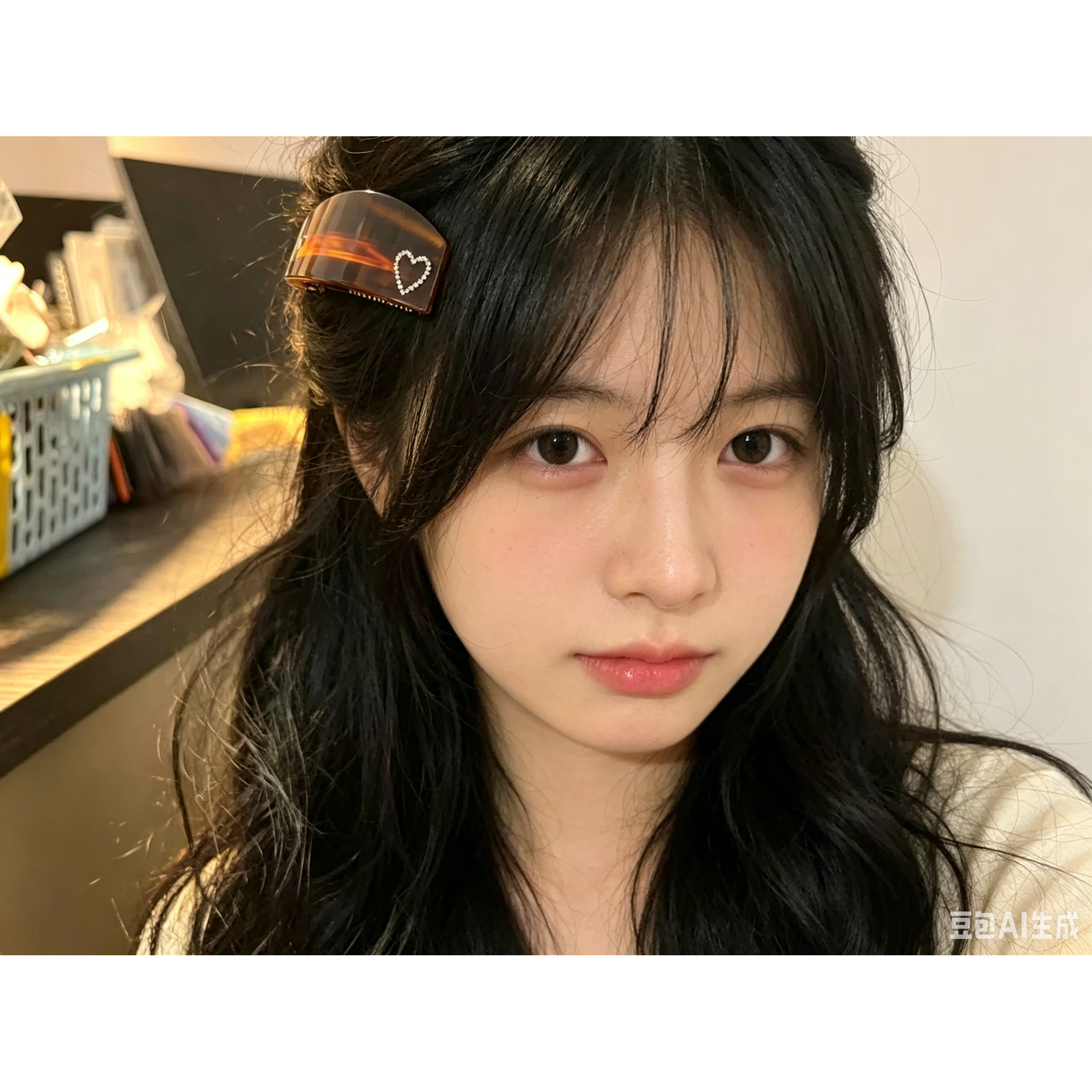 成人边夹女士爱心发夹女醋酸板材中长发专用中国风发饰单只装头饰