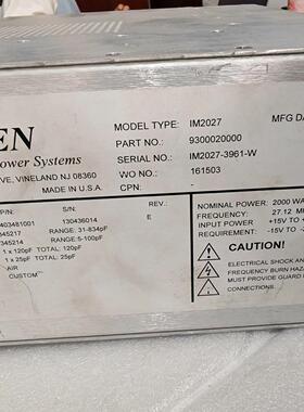 IM2027 SEREN射频电源匹配器 27.12M 2kw 27兆议价维修