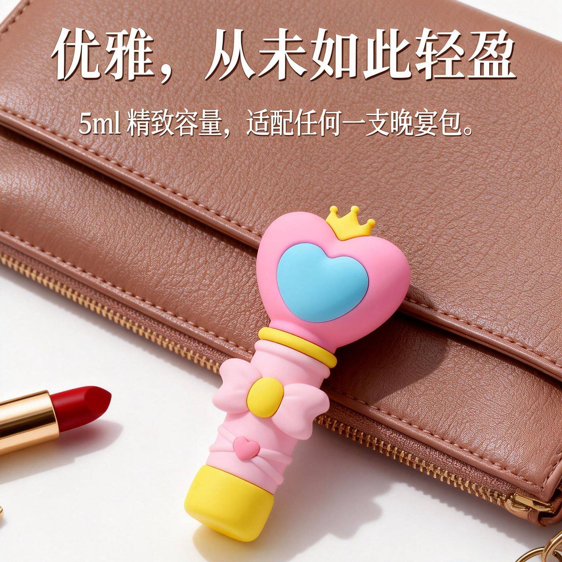 5ml底充可爱魔法权杖香水分装瓶便携迷你喷雾瓶少女心空瓶按压式
