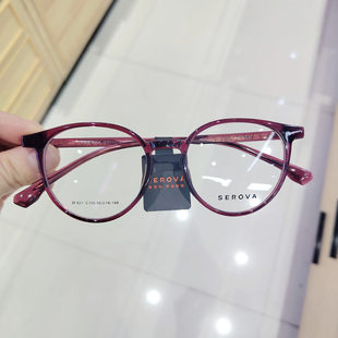 施洛华新款眼镜架男复古个性圆框女配近视防蓝光眼镜框SF821