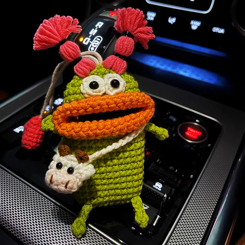 毛线可爱手工钩织钥匙包通用