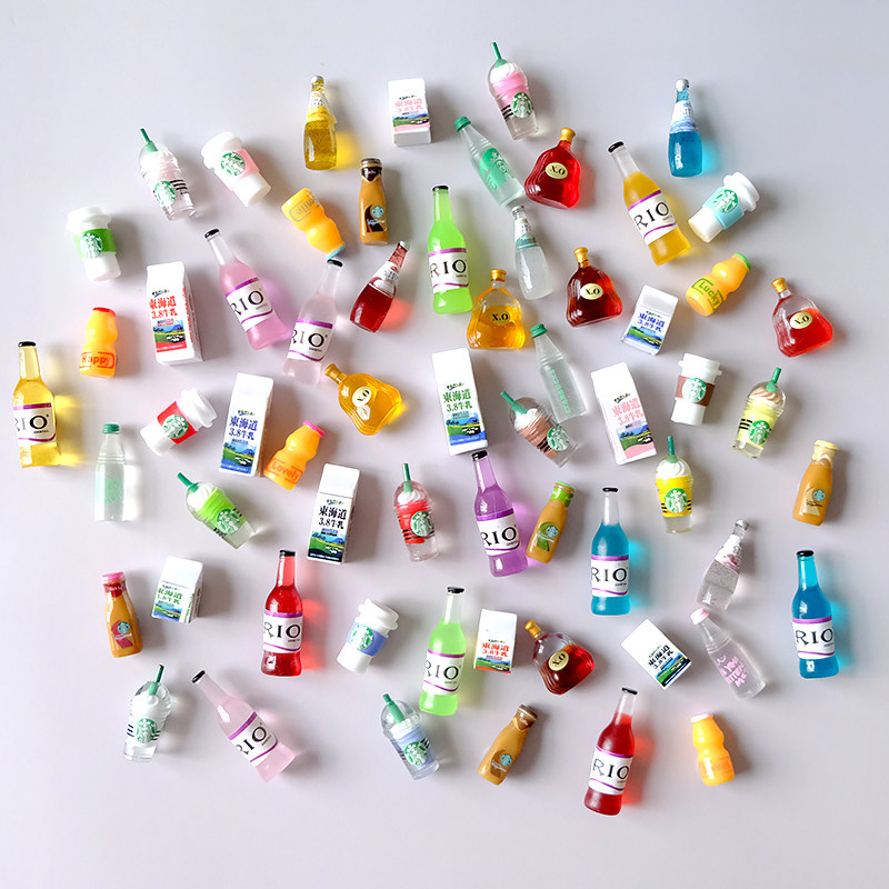 仿真奶油胶diy手机壳树脂配件rio酒瓶自制手机壳材料包配件素材