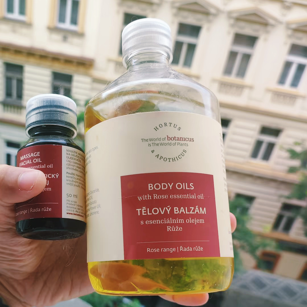 润而不油botanicus玫瑰身体油