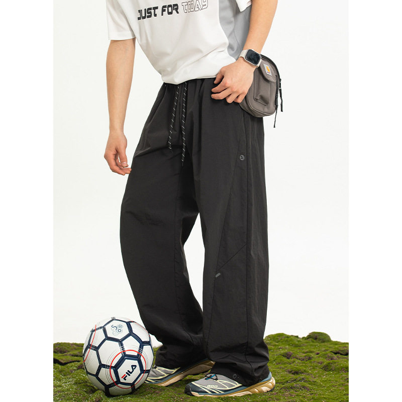 休闲裤男春季款不规则分割打褶冲锋裤脚口可调长裤MK2388-P45控68，男装休闲裤，电商A362