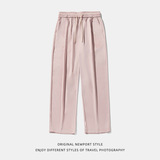 25春夏款美式复古打褶设计直筒裤字母印花长裤子MK2392-P35控55，男装休闲裤，电商A362