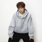 卫衣男款结构分割短宽boxy帽衫撞色刺绣美式外套OW8035-P70控118，女装短外套，电商A362