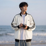 刺绣开衫立领卫衣男春季竖条肌理休闲夹克外套OW8029-P63控108，男装夹克，电商A362