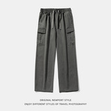 工装裤男25春季新款斜纹质感复古水洗做旧休闲裤MK2414-P70控108，男装休闲裤，电商A362